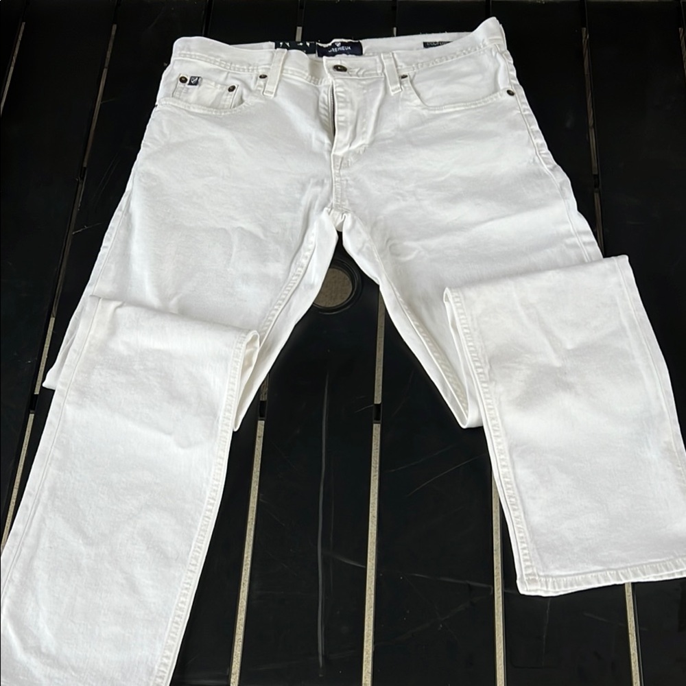 Daniel Cremieux White Straight-Leg Jeans